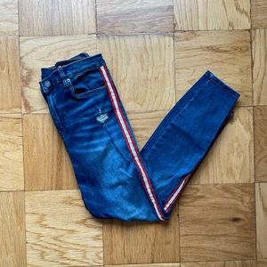 Blank NYC Red and White Striped Jeans